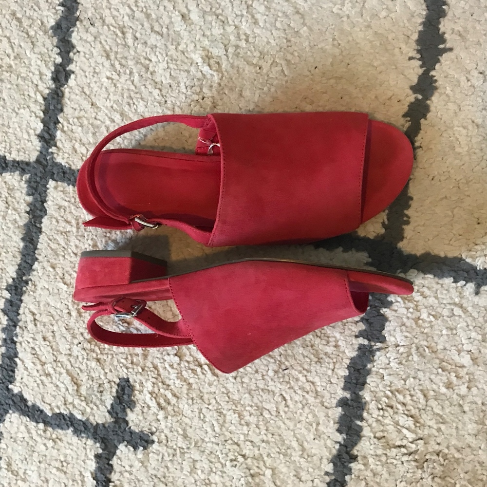 Gap Open-Toe Slingback Block Heel Mules